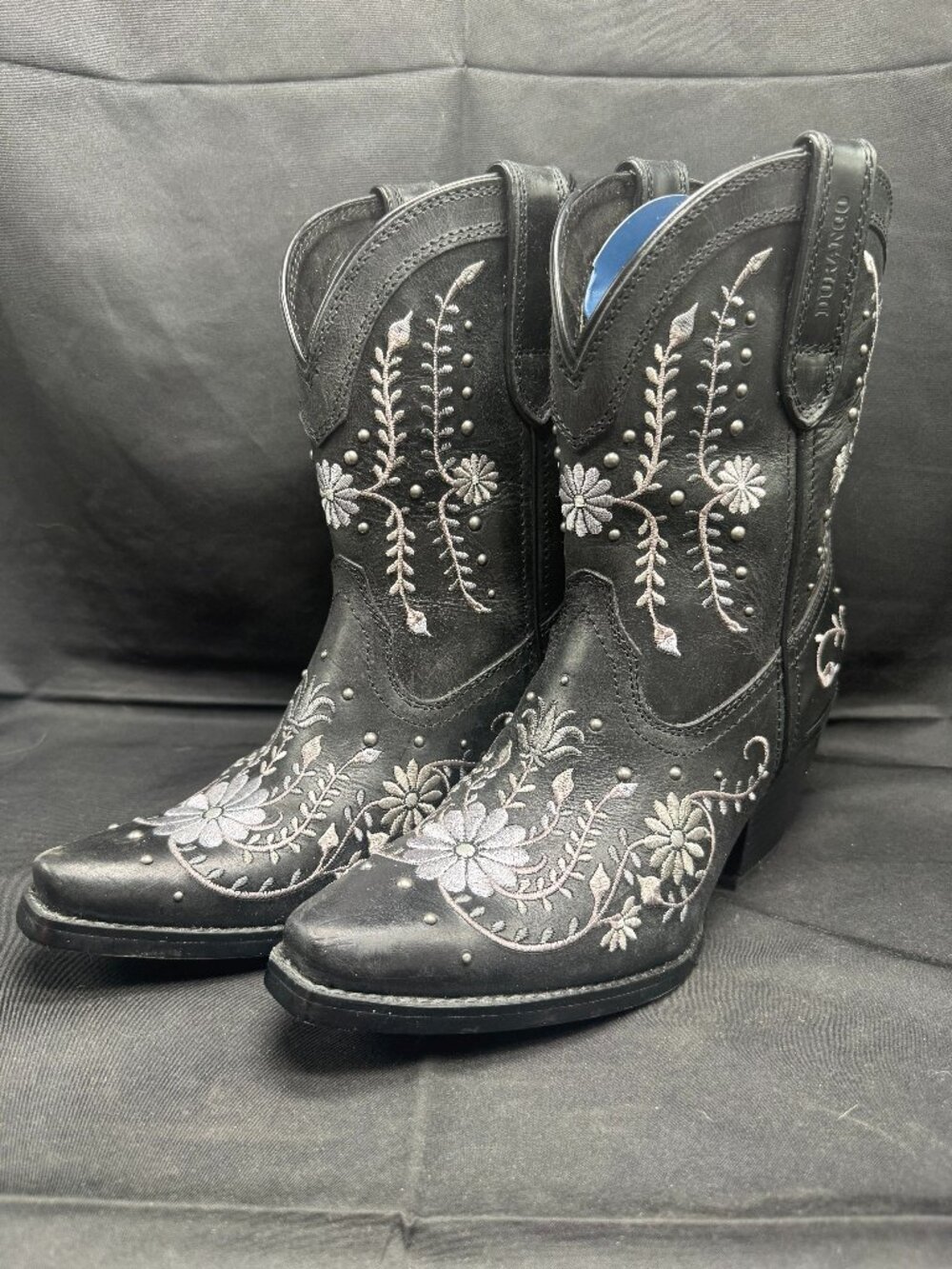 Black Durango Crush Women’s Rose Wildflower Western Boot Size 7.5M New no Box